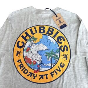 NEW Chubbies T Shirt Friday At Five Seal of Approval Graphic Gray Mens XL